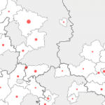 Legionella occurences based on map of Germany