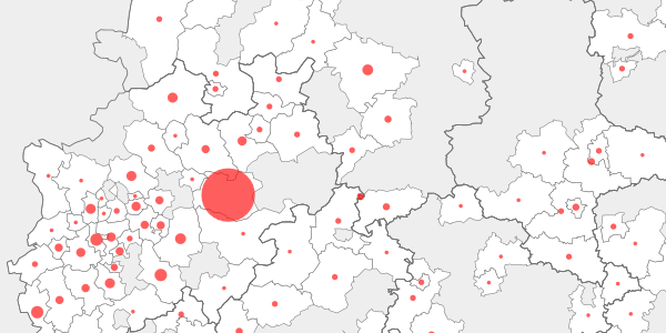Legionella occurrences based on a map of Germany