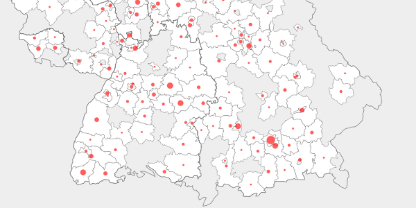Legionella occurrences in southwest of Germany