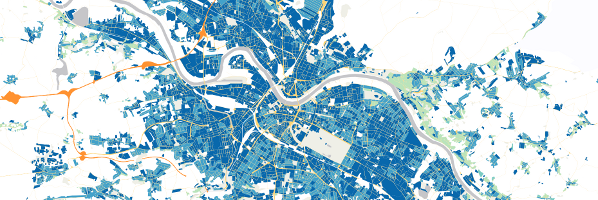 Urban zones of Dresden